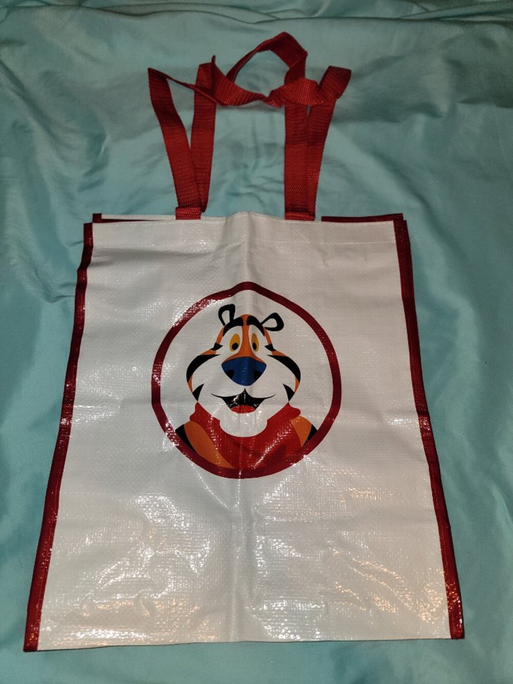 Kellogg's Tony the Tiger Reusable Shopping Tote Bag, Red & White “Totes Fam”